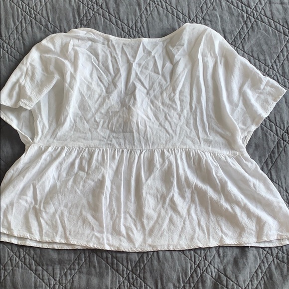 Urban outfitters white front tie blouse - Picture 3 of 3